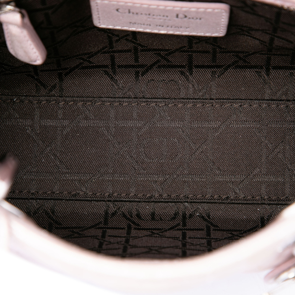 Pre-Loved Dior Mini Iridescent Lambskin Cannage Lady Dior - Picture 4 of 7